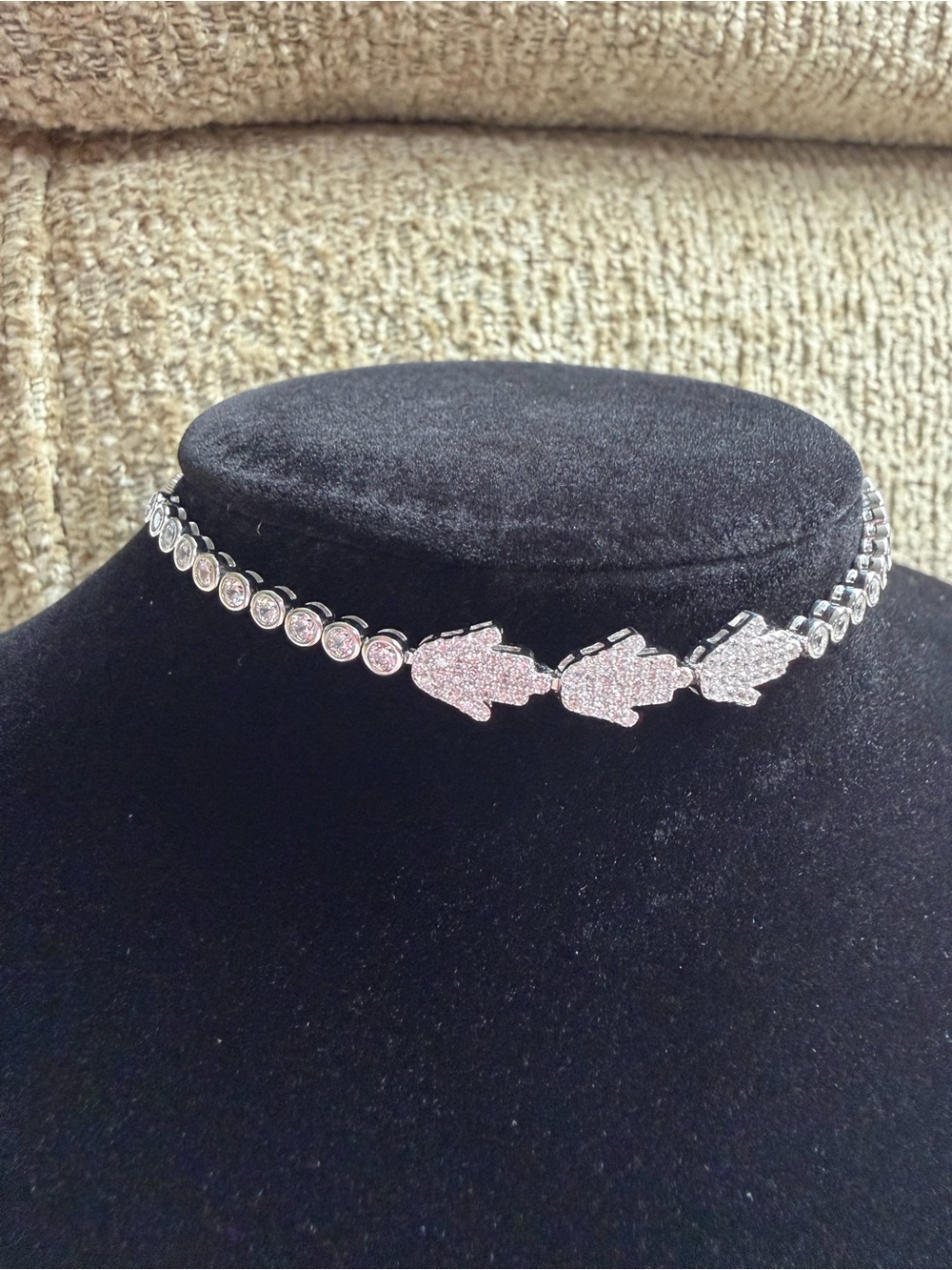 NWT AleezaParis Crystal Hamsa Hand Adjustable Bracelet